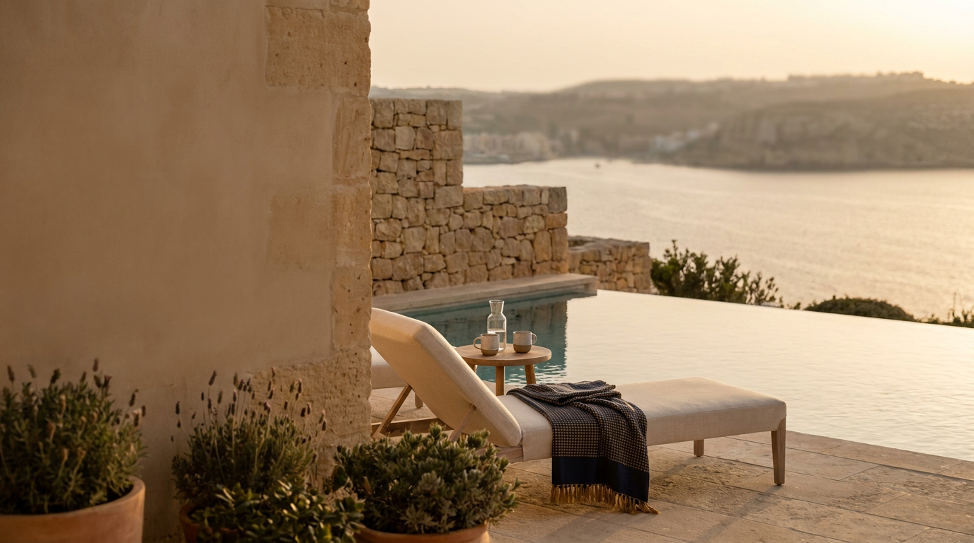 Refined Coastal Elegance: Boutique Ocean View Accommodation in Gozo, Malta — Grand Homes Gozo hero image